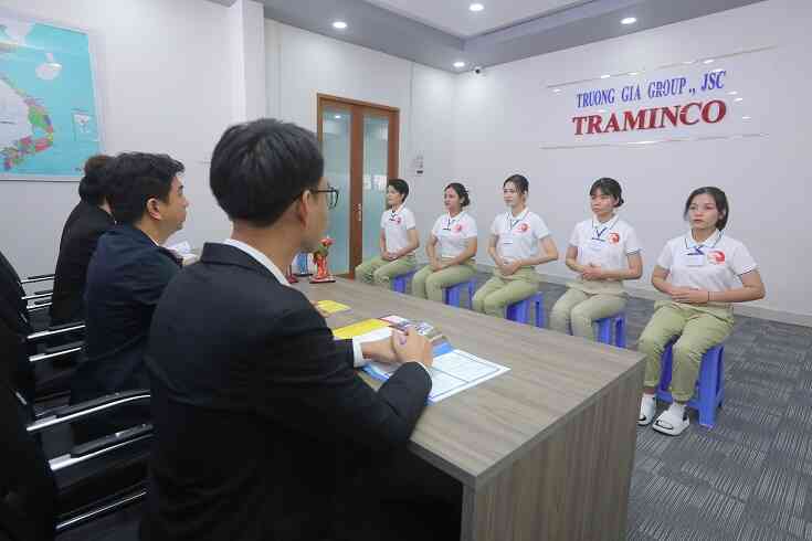 Một buổi phỏng vấn đơn hàng XKLĐ Nhật Bản tại Traminco Group